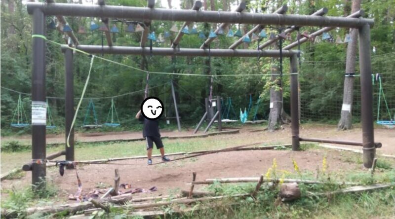 アスレチックを楽しむ